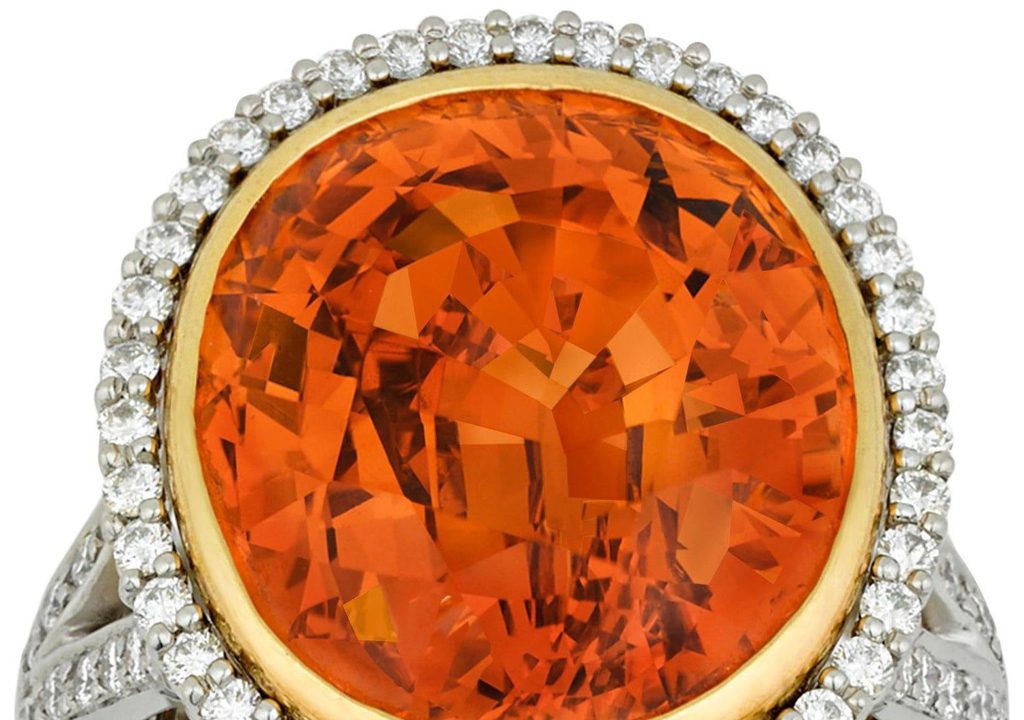 Spessartite garnet gemstones
