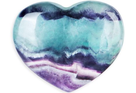 Fluorite Buyers Guide 3 - heart shape - multi colour - mexico - cabochon Fluorite Buyer’s Guide – Properties, Treatments & Value Fluorite Buyers Guide 3 - heart shape - multi colour - mexico - cabochon