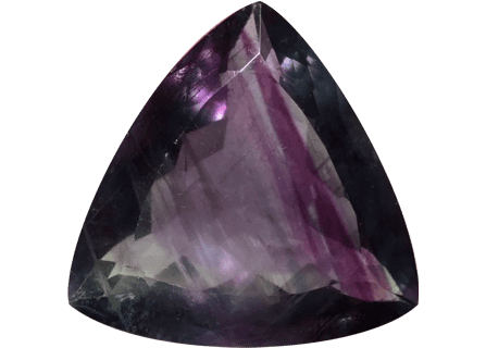 Fluorite Buyers Guide 5 - trilliant shape - multi colour - faceted - namibia Fluorite Buyer’s Guide – Properties, Treatments & Value Fluorite Buyers Guide 5 - trilliant shape - multi colour - faceted - namibia