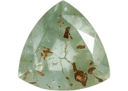 Moss Agate Buyers Guide 5 - faceted - trilliant shape - montana Moss Agate Buyer’s Guide – Properties, Treatments & Value Moss Agate Buyers Guide 5 - faceted - trilliant shape - montana