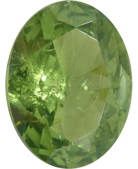 Demantoid Garnet Buyer’s Guide – Properties, Treatments & Value Demantoid Garnet Buyers Guide 4 - horse tails - green colour - oval shape - russia