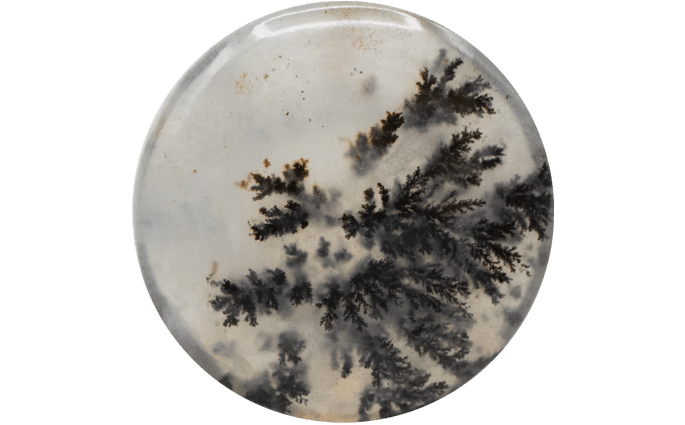 Dendritic Agate Buyers Guide 1 - round shape - cabochon - india Dendritic Agate Buyer’s Guide – Properties, Treatments & Value Dendritic Agate Buyers Guide 1 - round shape - cabochon - india