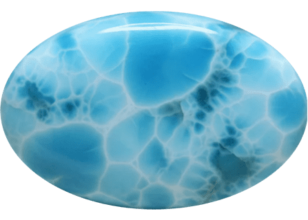 Larimar Buyers Guide 5 - oval shape - cabochon - dominican republic Larimar Buyer’s Guide – Properties, Treatments Larimar Buyers Guide 5 - oval shape - cabochon - dominican republic