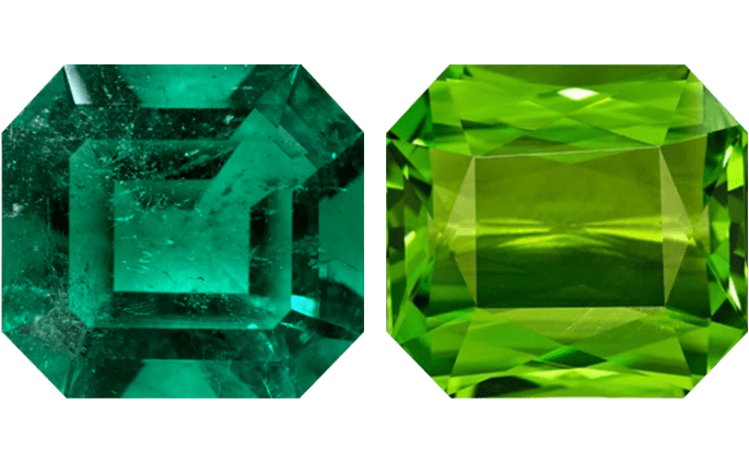 Emerald vs Peridot_1 Emerald vs Peridot: Dazzling Prime Green Comparison Emerald vs Peridot_1