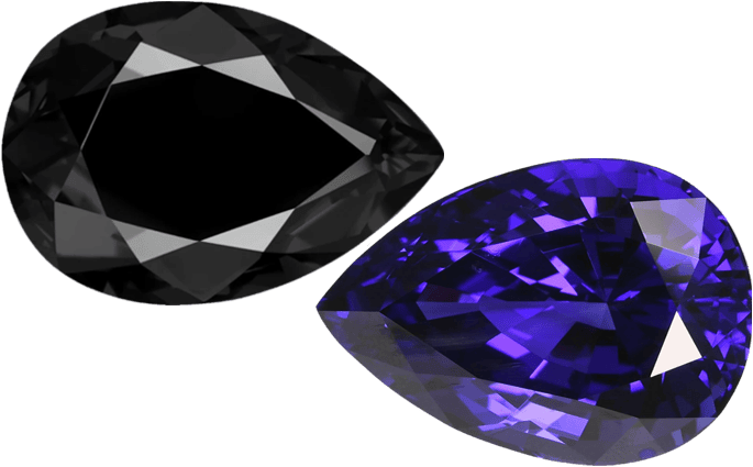 Black Diamond vs Tanzanite_2 Black Diamond vs Tanzanite: Vibrant Supreme Colour Guide Black Diamond vs Tanzanite_2