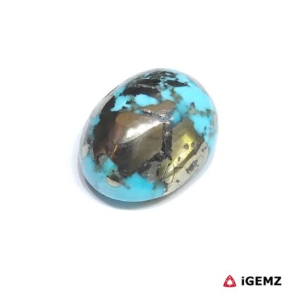 21.87 ct Persian Turquoise with Pyrite - iGemz32567