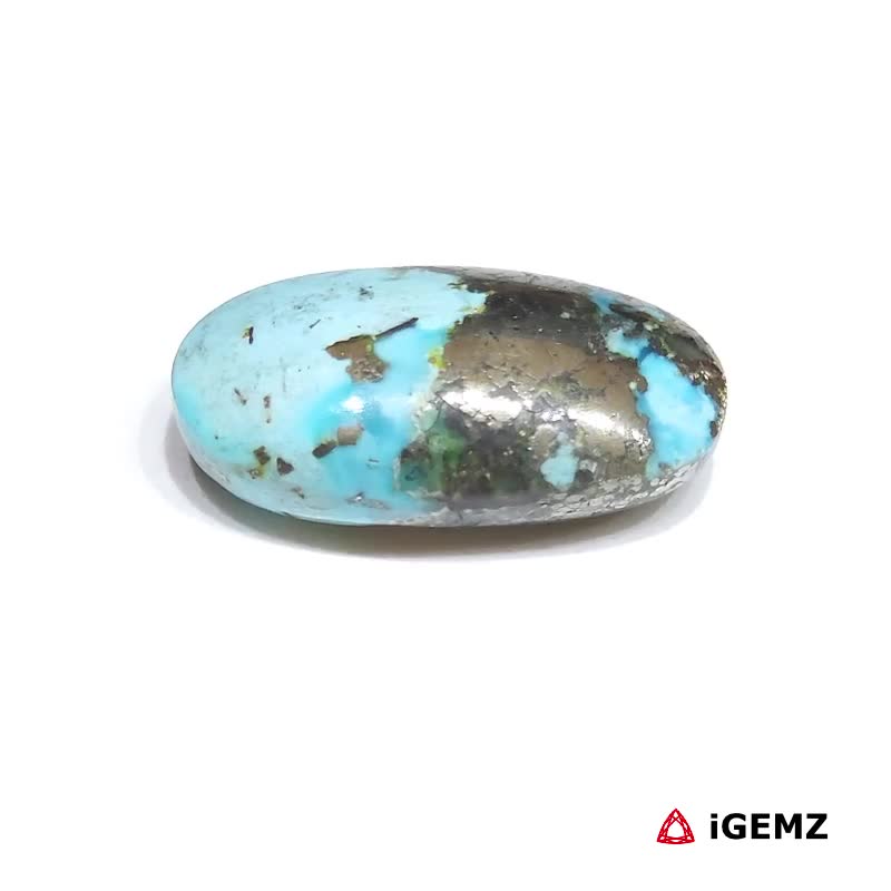 iGemz32578.1 16.4 ct Persian Turquoise with Pyrite - iGemz32578