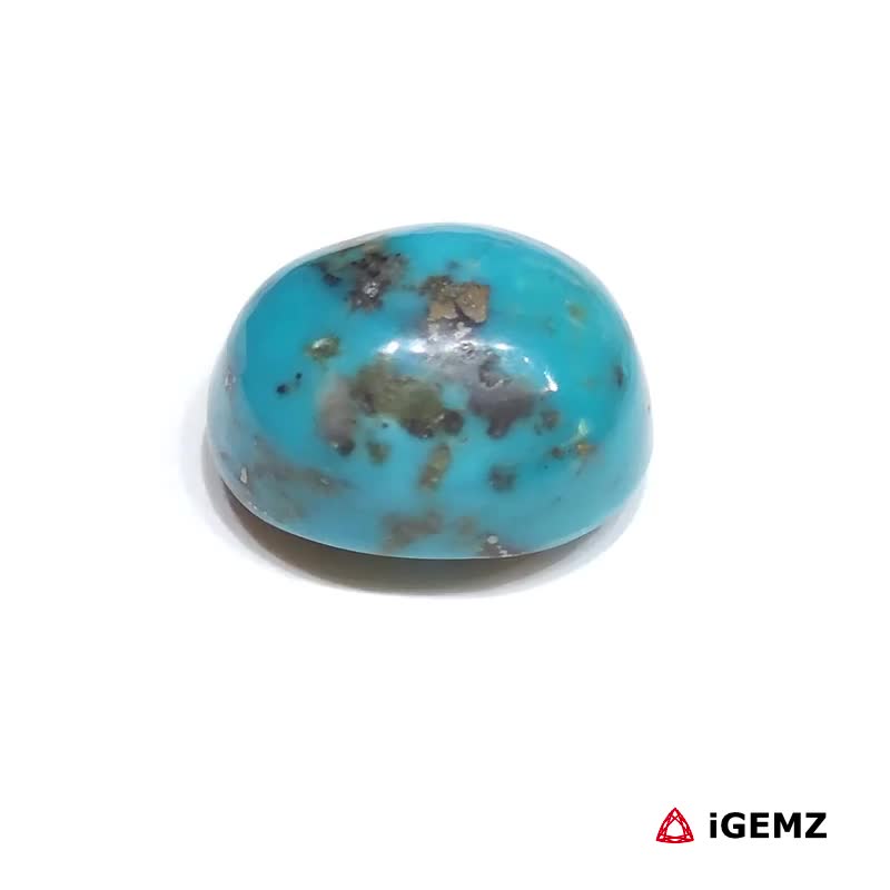 iGemz32581.1 16.4 ct Persian Turquoise with Pyrite - iGemz32581