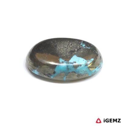 20.8 ct Persian Turquoise with Pyrite - iGemz32582