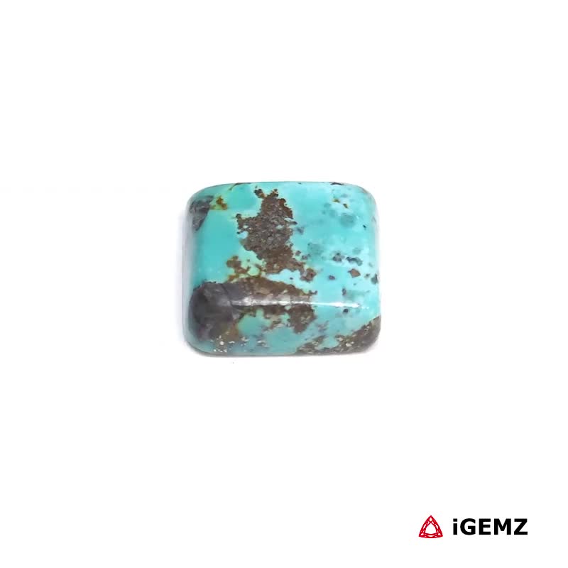 iGemz32603.1 6.43 ct Persian Turquoise with Pyrite - iGemz32603