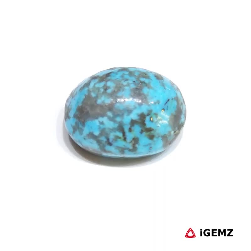 iGemz32604.1 15.42 ct Persian Turquoise with Pyrite - iGemz32604