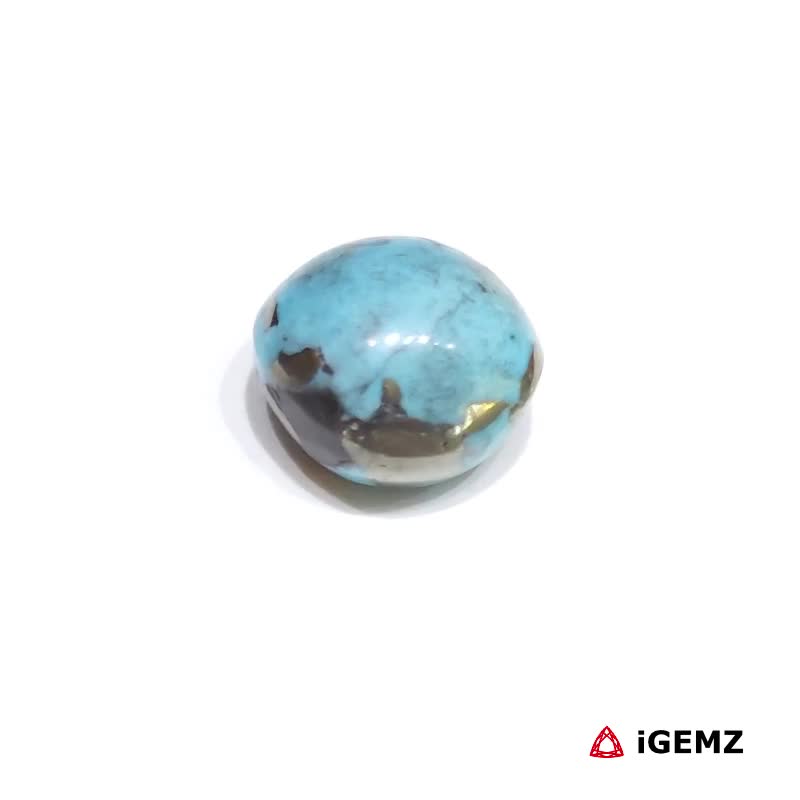 iGemz32608.1 8.87 ct Persian Turquoise with Pyrite - iGemz32608
