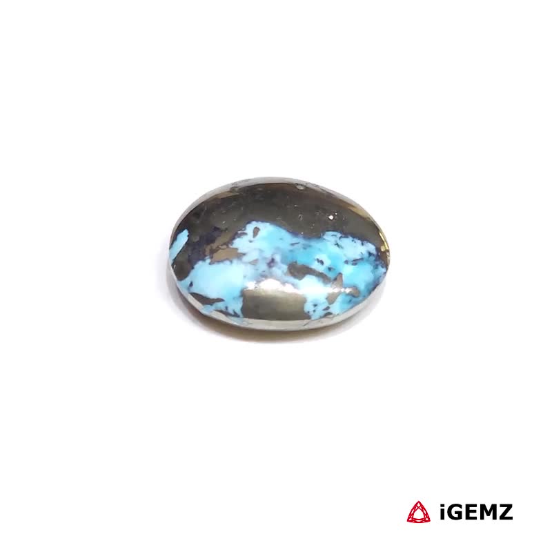 iGemz32612.1 9.62 ct Persian Turquoise with Pyrite - iGemz32612