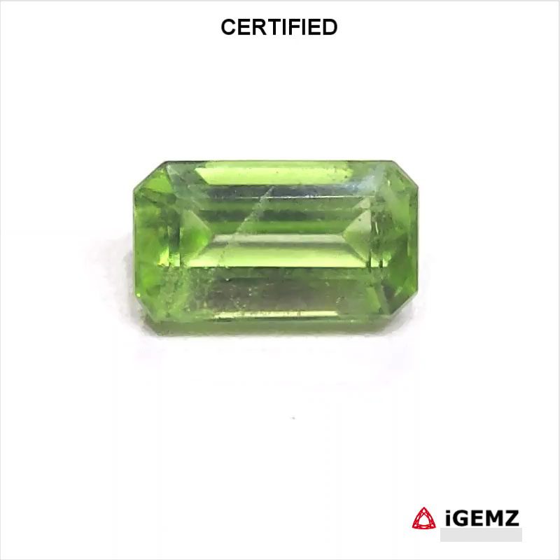 iGemz26276.1 4.06 ct Green Peridot - CERTIFIED - iGemz26276