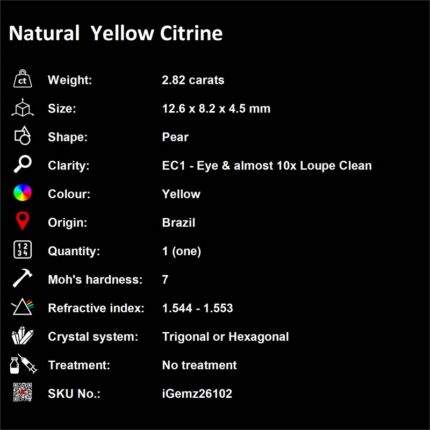 2.82 ct Yellow Citrine - iGemz26102 gemstone for sale at igemz.co.za