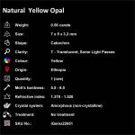 Natural Yellow Opal 0.56 ct Loose Gemstone | iGemz22651 gemstone for sale at igemz.co.za