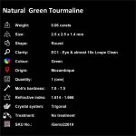 Natural Green Tourmaline 0.06 ct Loose Gemstone | iGemz22619 gemstone for sale at igemz.co.za