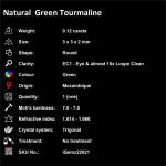 Natural Green Tourmaline 0.12 ct Loose Gemstone | iGemz22621 gemstone for sale at igemz.co.za