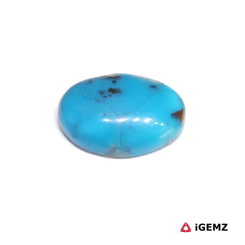 iGemz32607.1 8.52 ct Persian Turquoise with Pyrite - iGemz32607