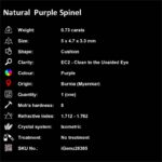 0.73 ct Purple Spinel - iGemz26365 gemstone for sale at igemz.co.za