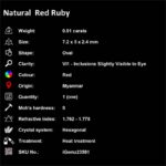 0.91 ct Red Ruby - iGemz23581 gemstone for sale at igemz.co.za